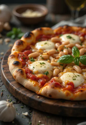 Pizza ai Fagioli với đậu và phô mai