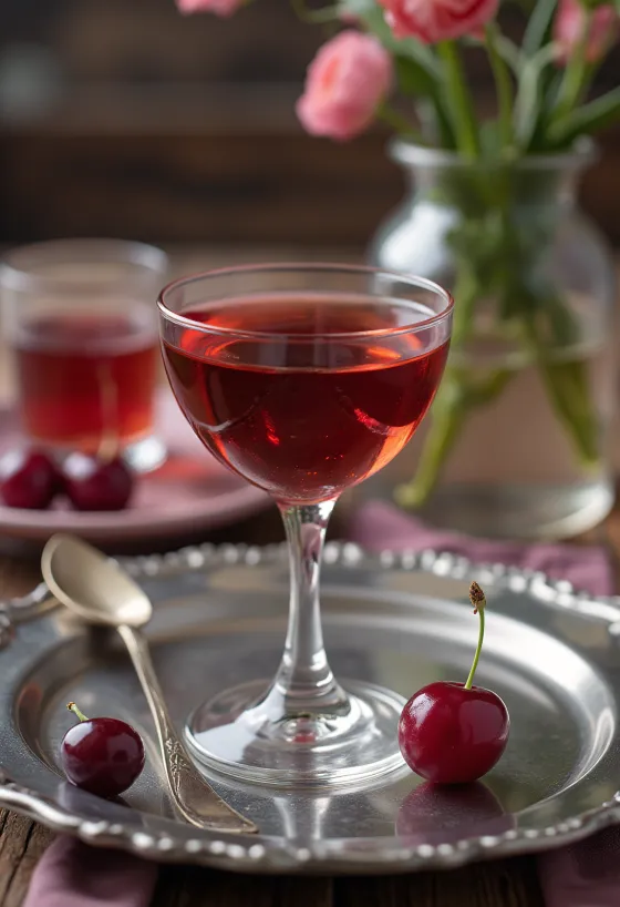 Rượu Pálinka anh đào phục vụ trong chai
