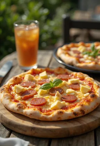 Pizza Dominicana bày biện sẵn sàng