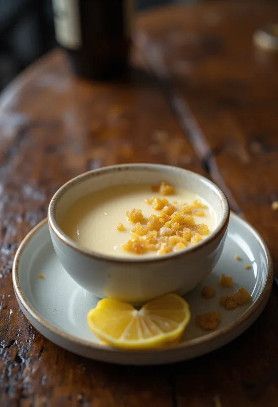 Panna cotta gừng trong ly