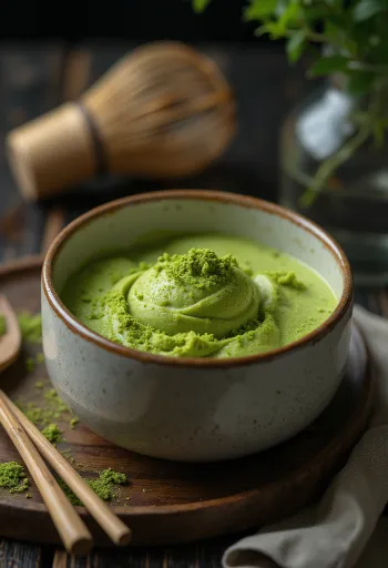 Parfait trà xanh matcha màu xanh ngọc