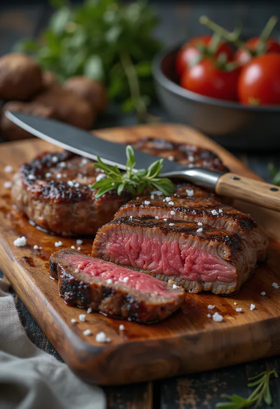 Picanha phục vụ với rau củ nướng
