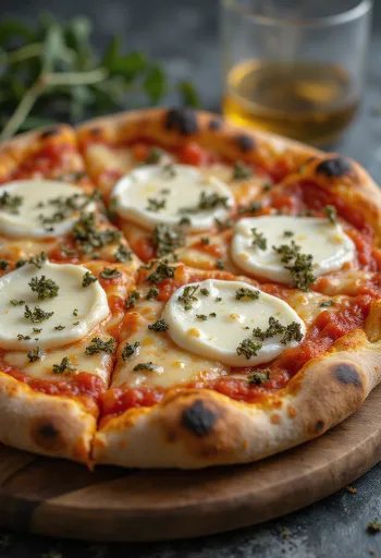 Pizza ai Formaggi di Capra với phô mai dê và mozzarella