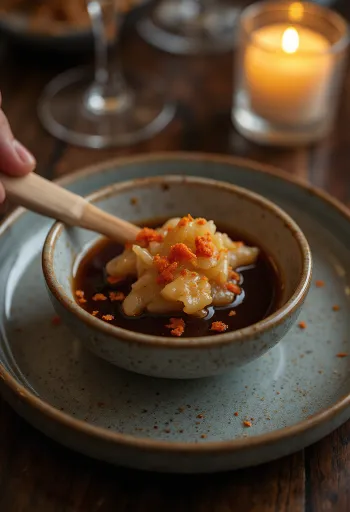 Sốt men gừng kiểu Á được bày ra đĩa