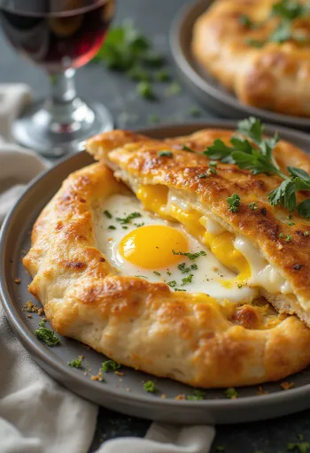 Calzone Cà Tím Phô Mai mới nướng