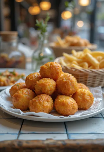 Những viên bánh rán chuối Alloco vàng ruộm ngon mắt