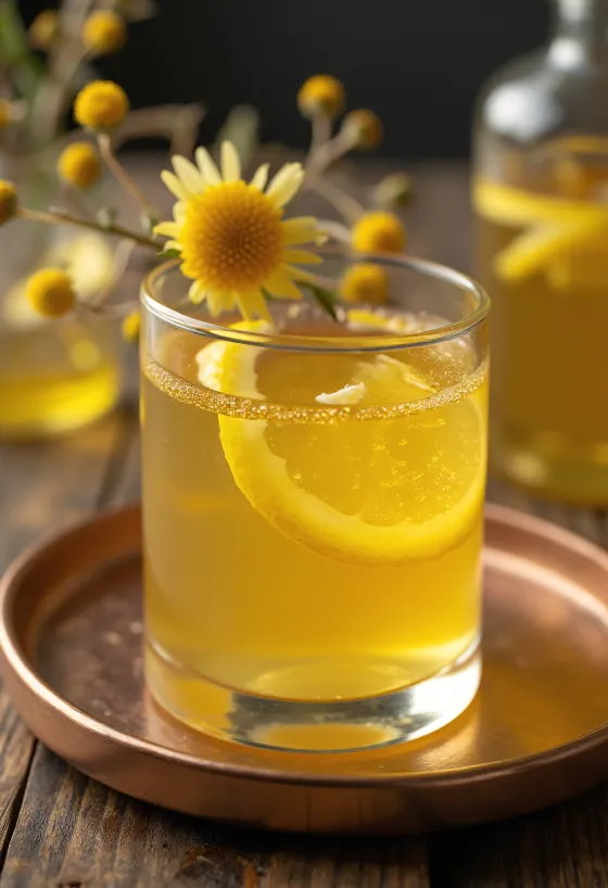 Rượu mùi hoa cơm cháy mật ong phục vụ trong chai